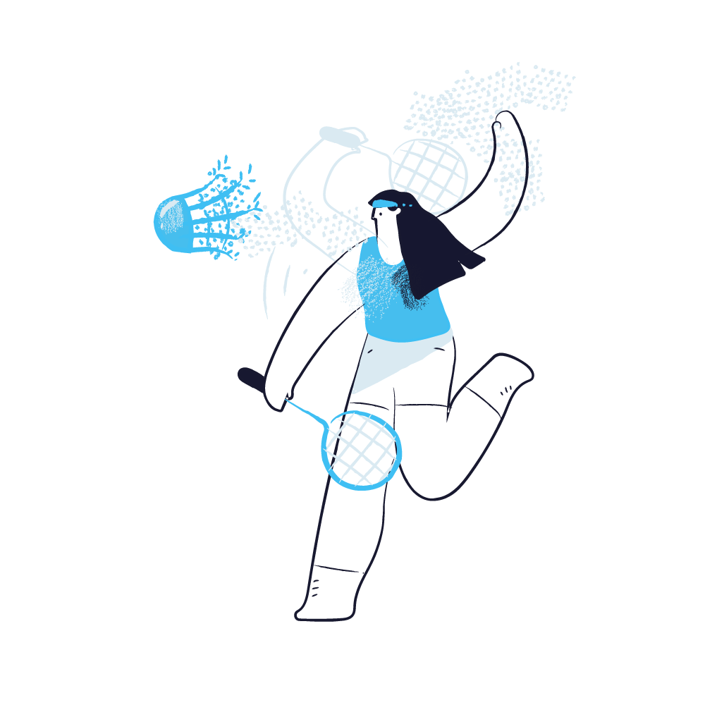Illustration: sports badminton sport game exercise